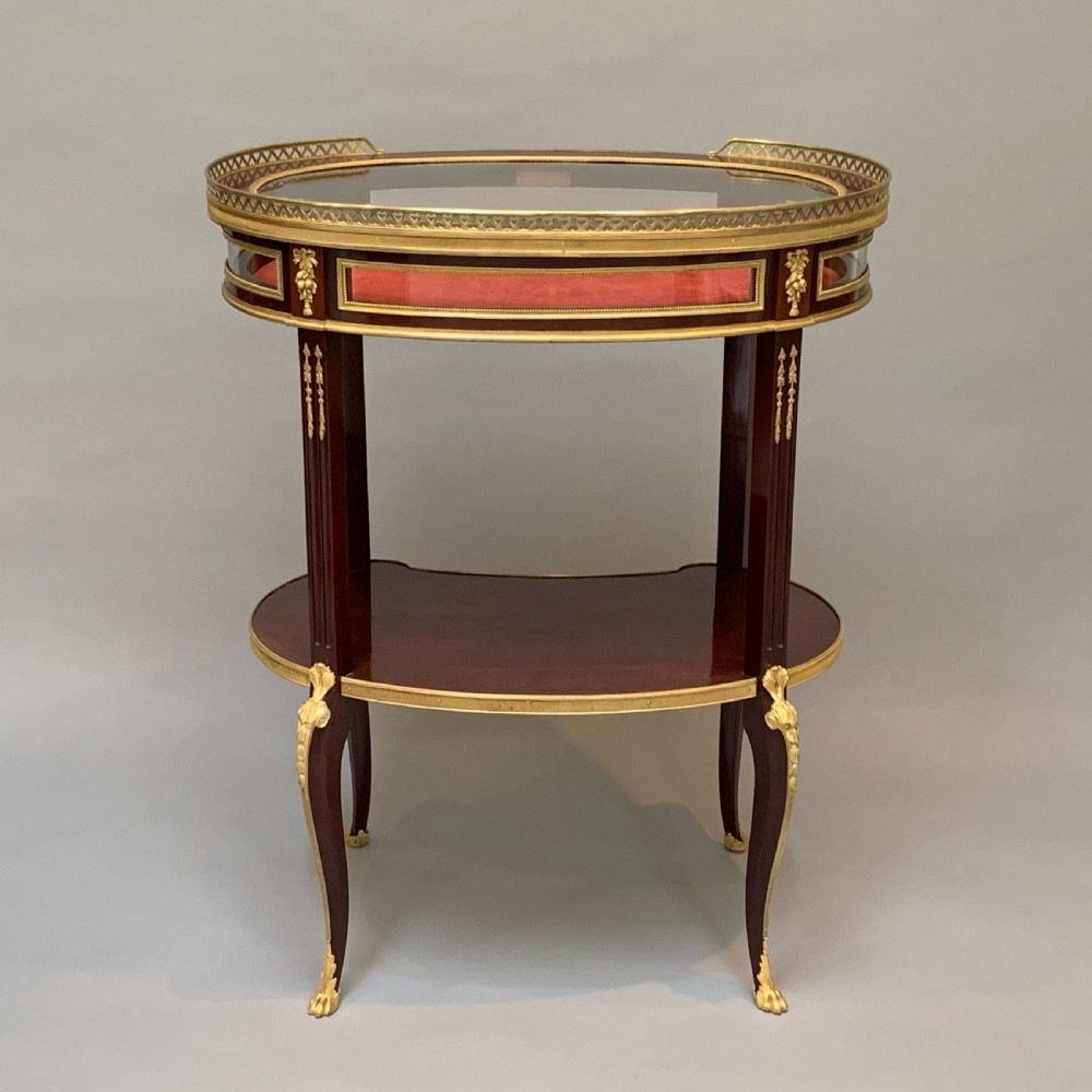 French Mahogany & Ormolu Mounted Table Display Bijouterie Attributed Linke View III