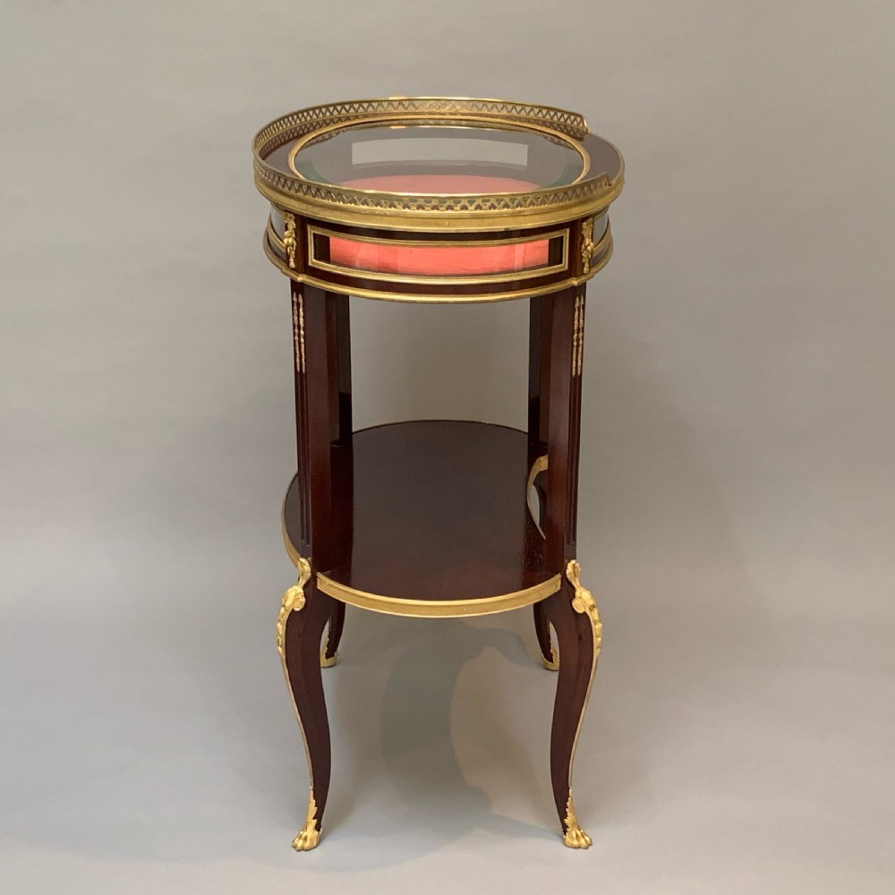 French Mahogany & Ormolu Mounted Table Display Bijouterie Attributed Linke View IV