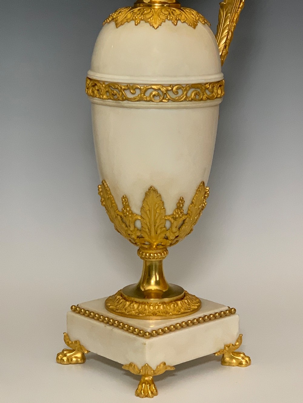 Pair of Ormolu Mounted Marble Ewers After Claude Galle View VI