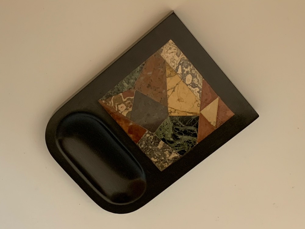 Antique Derbyshire Specimen Marble Paperweight Pin Tray View IV