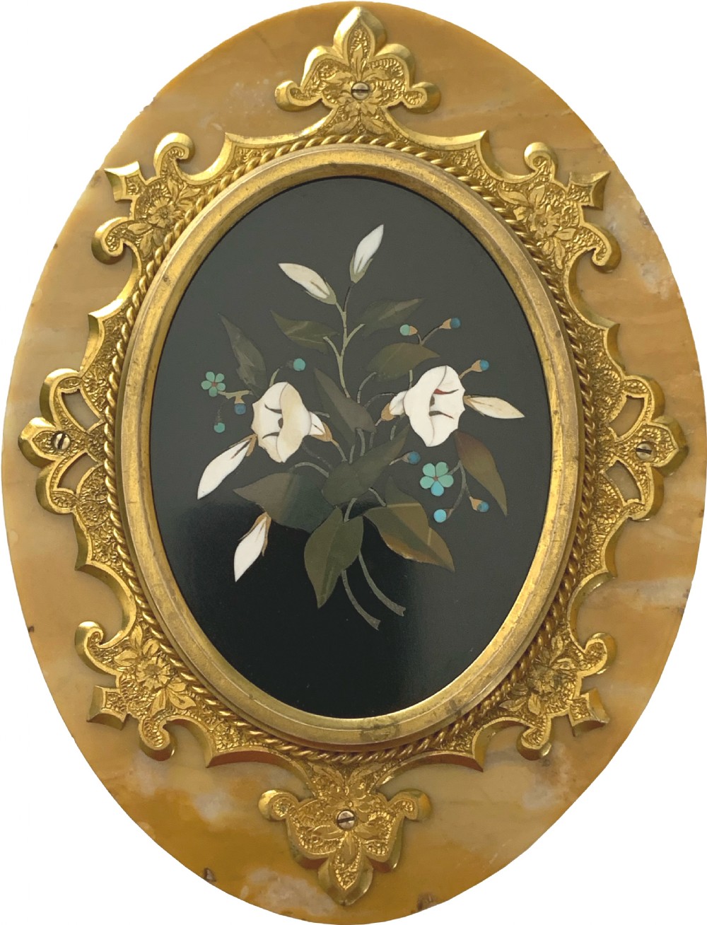 Victorian Pair of Pietra Dura Paperweights Grand Tour Style View II