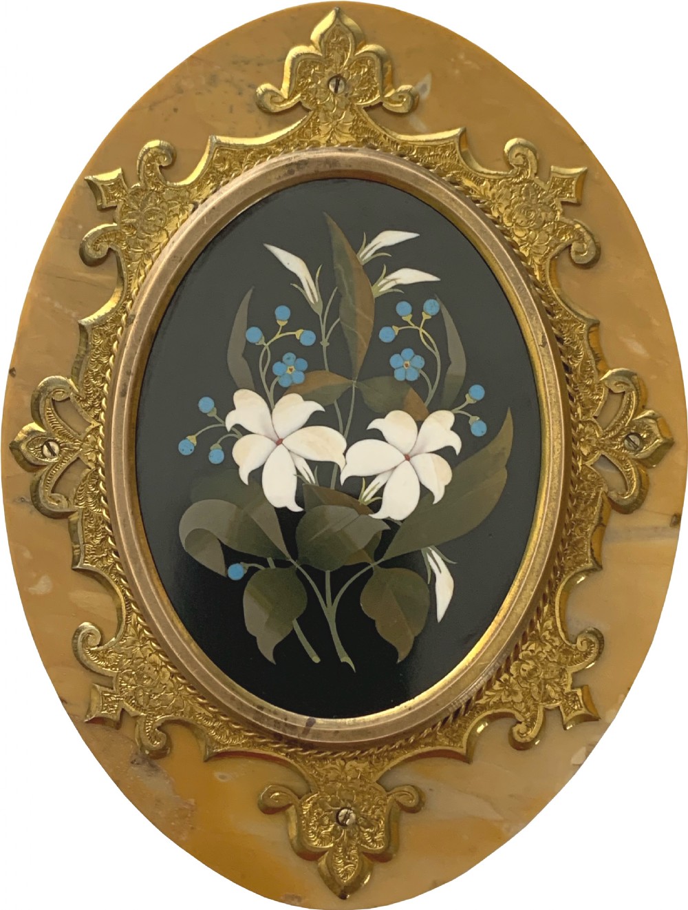 Victorian Pair of Pietra Dura Paperweights Grand Tour Style View III