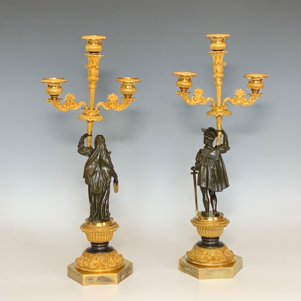 Pair of 19th Century French Charles X Ormolu Candelabra View VII
