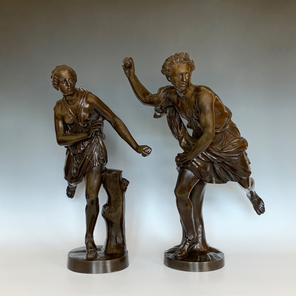 Pair of Late 19th Century French Bronze Figures Hippomène & Atalante View IV