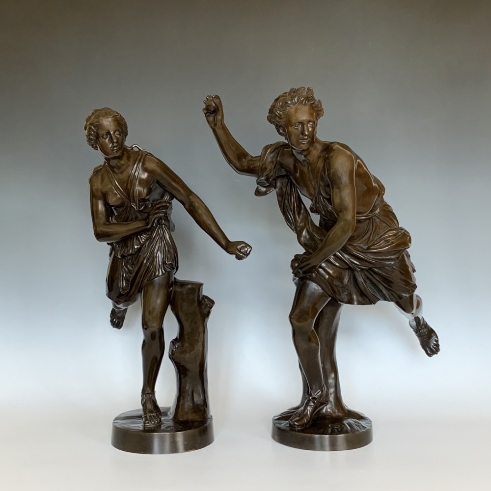 Pair of Late 19th Century French Bronze Figures Hippomène & Atalante