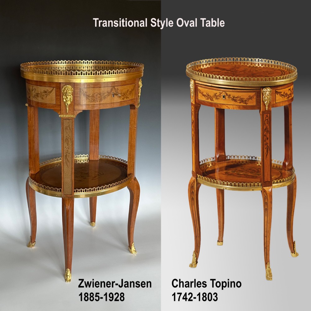Ormolu Mounted Transitional Style Table by Zwiener Jansen View VIII