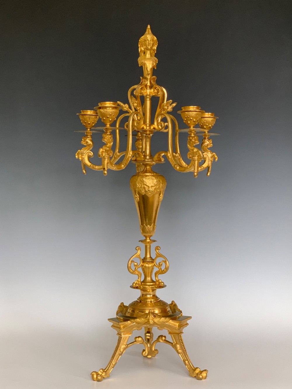 Antique Ormolu Five Branch Candelabra View VIII
