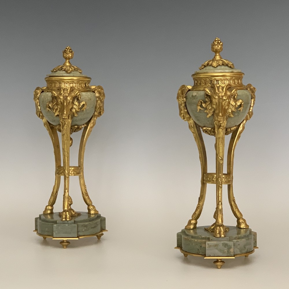 Louis XVI Style Ormolu Mounted Marble Cassolettes View V