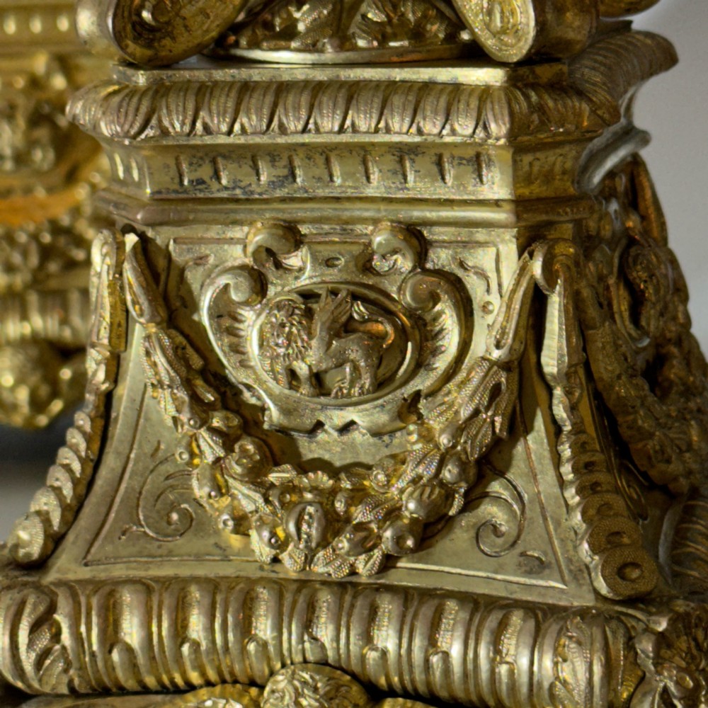 Five 18th Century Venetian Gilt Bronze Candlesticks View III