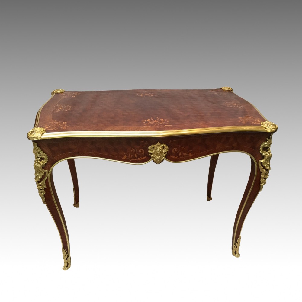 Fine Antique French Rosewood Parquetry & Marquetry Inlaid Centre Table