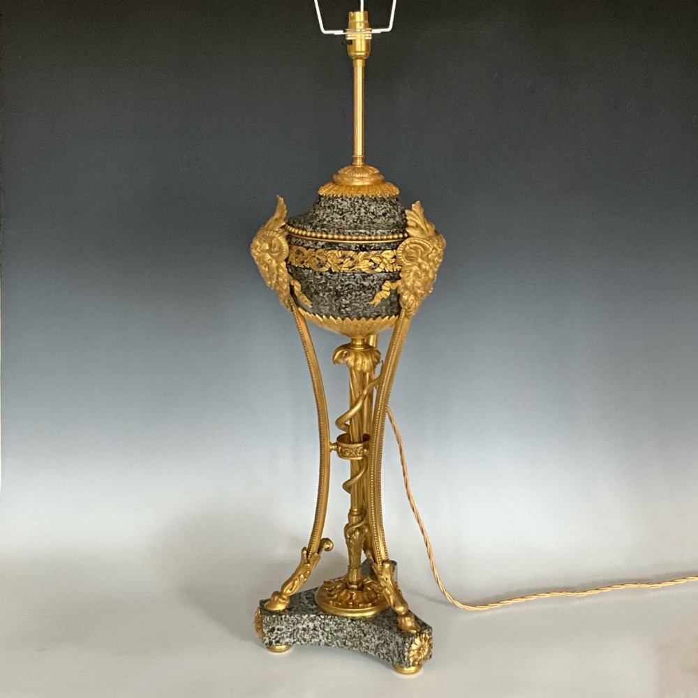 Fine Continental Ormolu Mounted Table Lamp of Large size View V