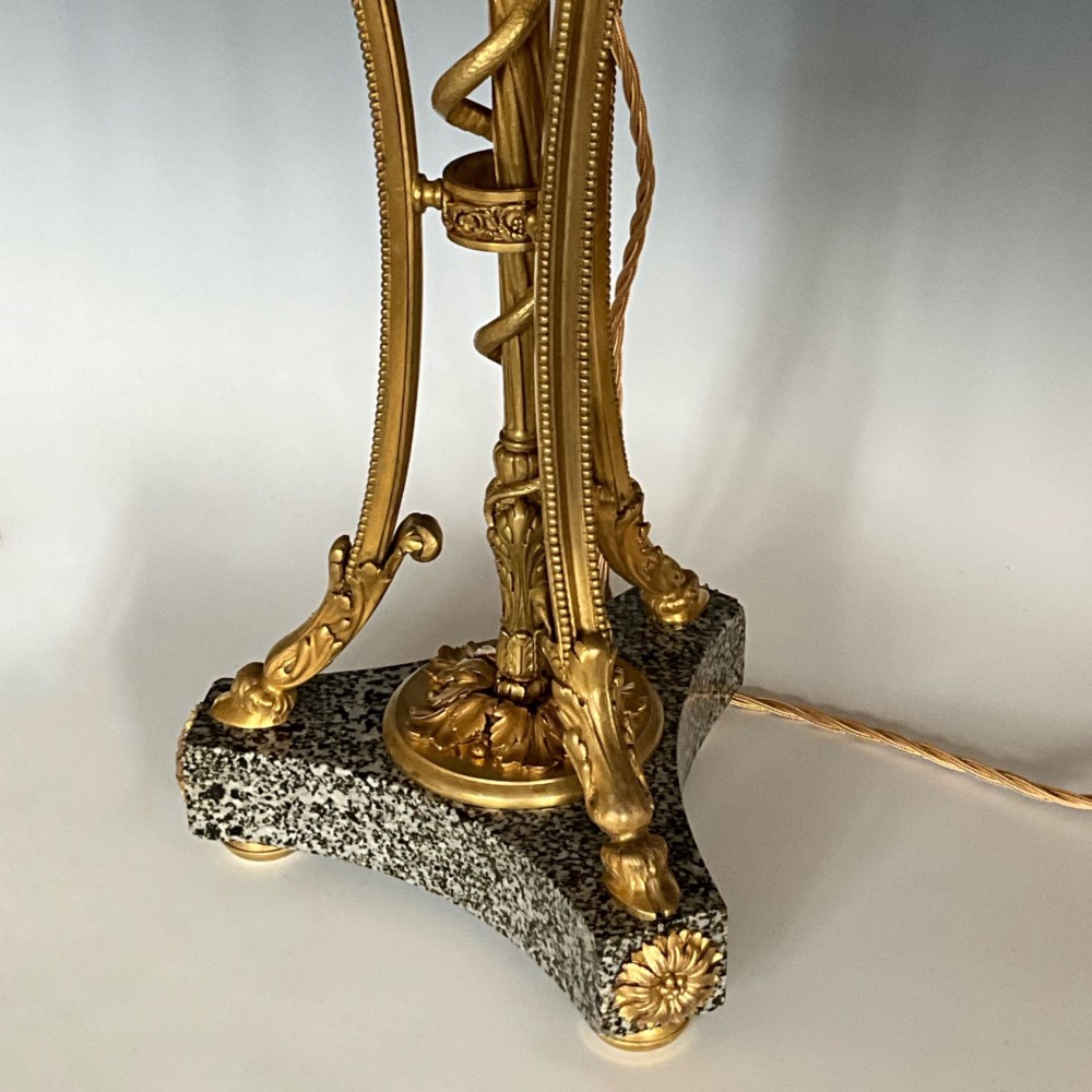 Fine Continental Ormolu Mounted Table Lamp of Large size View VI