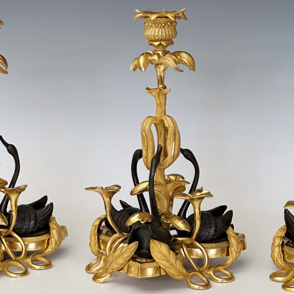 Victorian Ormolu & Parcel Bronze Candlesticks View II