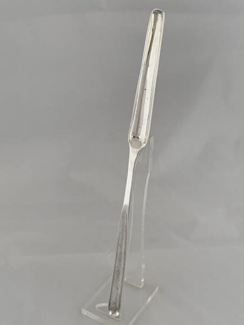 STERLING SILVER MARROW SCOOP 1808 LONDON GEORGIAN THOMAS JOHNSON ANTIQUE SPOON - ADDITIONAL PHOTO 1