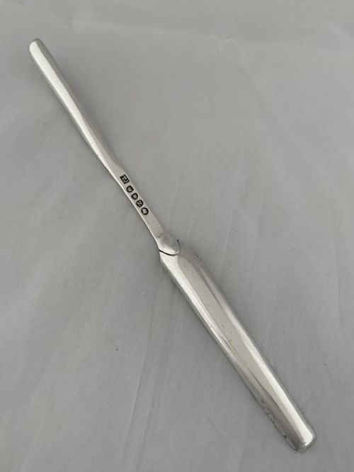 STERLING SILVER MARROW SCOOP 1808 LONDON GEORGIAN THOMAS JOHNSON ANTIQUE SPOON - ADDITIONAL PHOTO 6