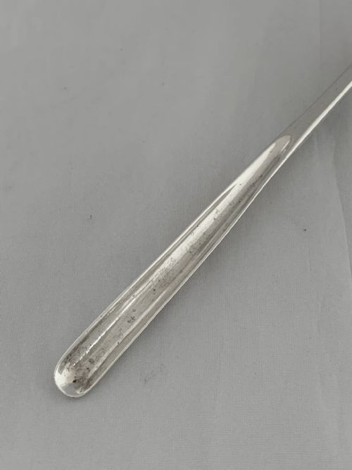 STERLING SILVER MARROW SCOOP 1808 LONDON GEORGIAN THOMAS JOHNSON ANTIQUE SPOON - ADDITIONAL PHOTO 7