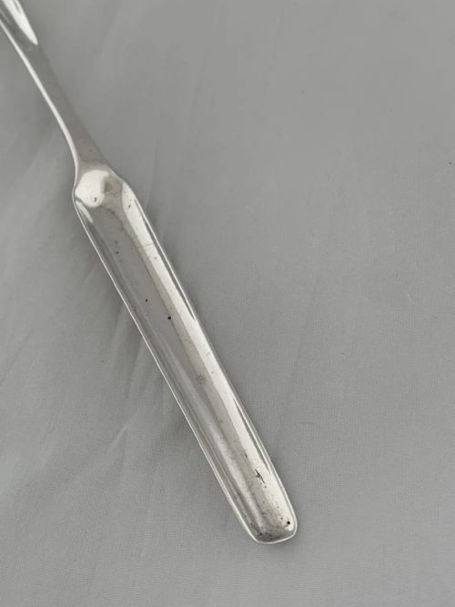 STERLING SILVER MARROW SCOOP 1808 LONDON GEORGIAN THOMAS JOHNSON ANTIQUE SPOON - ADDITIONAL PHOTO 9