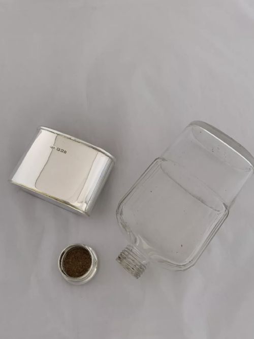 STERLING SILVER HIP FLASK SPIRIT FLASK 1919 LONDON W A ELLWICK LTD HUNTING - ADDITIONAL PHOTO 6