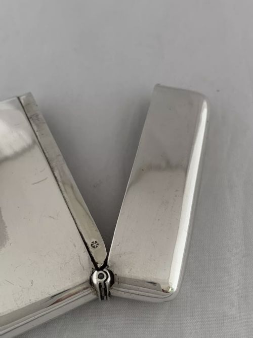 STERLING SILVER CARD CASE BUSINESS CARDS 1904 BIRMINGHAM REYNOLDS ANGELS ANTIQUE - ADDITIONAL PHOTO 4