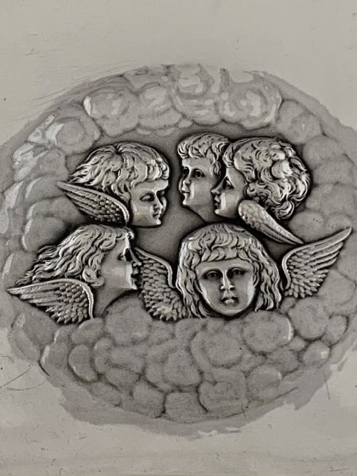 STERLING SILVER CARD CASE BUSINESS CARDS 1904 BIRMINGHAM REYNOLDS ANGELS ANTIQUE - ADDITIONAL PHOTO 7