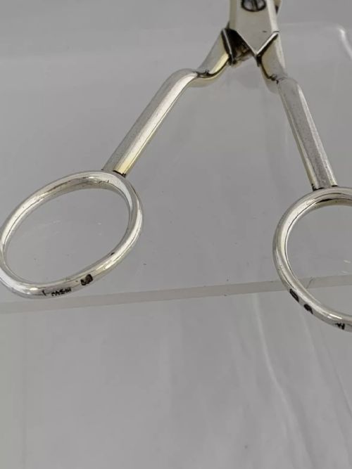 GEORGIAN STERLING SILVER GRAPE SCISSORS 1806 LONDON GRAPE SHEARS ANTIQUE SILVER - ADDITIONAL PHOTO 4