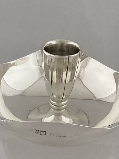 STERLING SILVER CANDLESTICK WEDDING GIFT 1967 BIRMINGHAM MAPPIN WEBB ANTIQUE - ADDITIONAL PHOTO 8