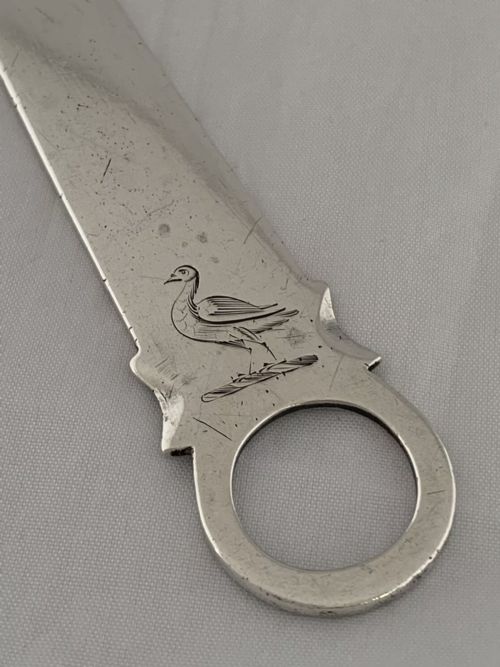 LARGE STERLING SILVER SKEWER DUBLIN 1787 M KEATING GEORGIAN ANTIQUE MEAT SKEWER - ADDITIONAL PHOTO 3