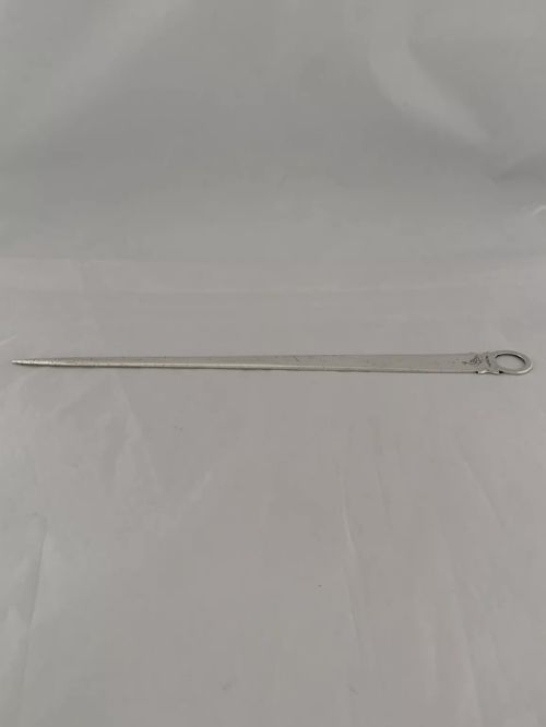 LARGE STERLING SILVER SKEWER DUBLIN 1787 M KEATING GEORGIAN ANTIQUE MEAT SKEWER - ADDITIONAL PHOTO 8