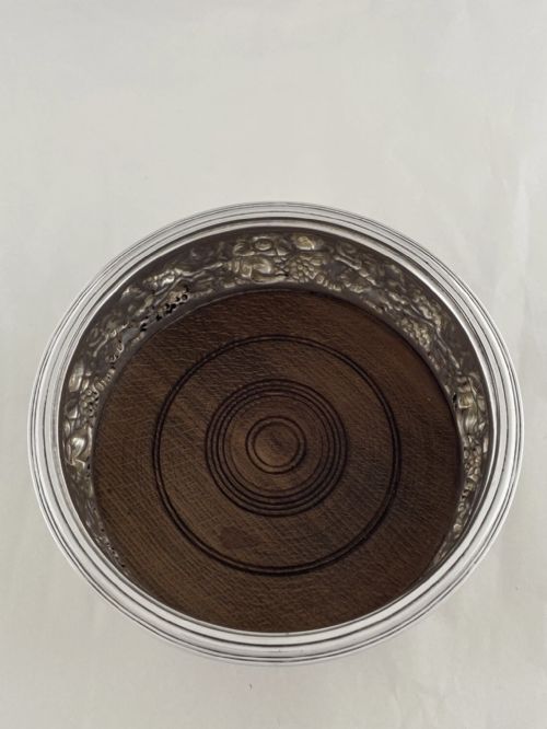 STERLING SILVER WINE COASTER LARGE 1968 SHEFFIELD ROBERTS BELK GEORGIAN STYLE - ADDITIONAL PHOTO 7