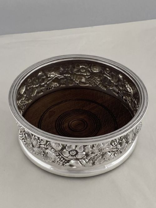 STERLING SILVER WINE COASTER LARGE 1968 SHEFFIELD ROBERTS BELK GEORGIAN STYLE - ADDITIONAL PHOTO 8