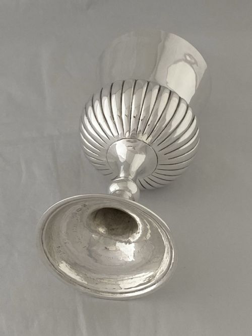 ANTIQUE STERLING SILVER GOBLET GEORGE III LONDON 1797 THE YEAR OF NO DATE LETTER - ADDITIONAL PHOTO 3
