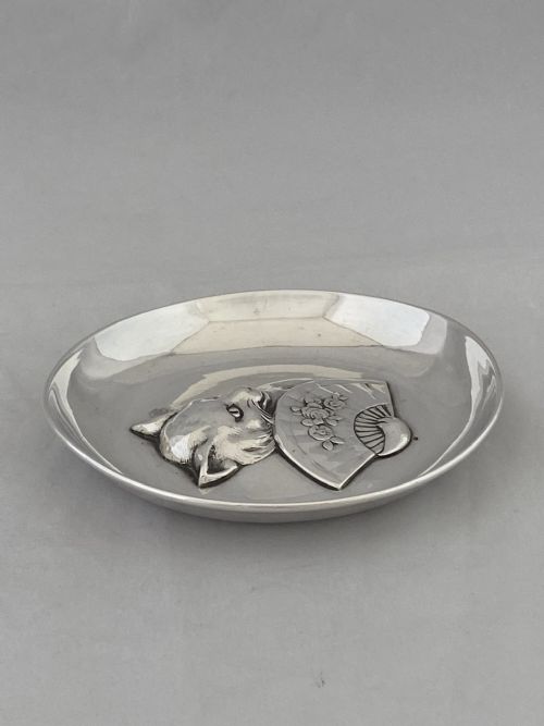 STERLING SILVER JEWELLERY DISH 1883 LONDON JAMES HENNELL ANTIQUE VICTORIAN BOWL - ADDITIONAL PHOTO 5