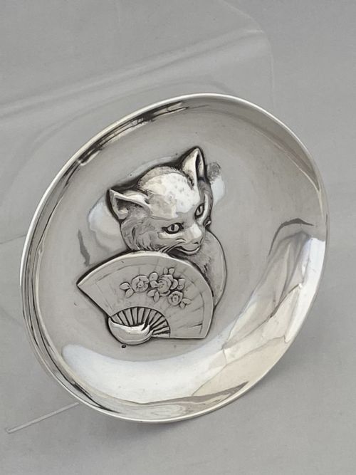 STERLING SILVER JEWELLERY DISH 1883 LONDON JAMES HENNELL ANTIQUE VICTORIAN BOWL - ADDITIONAL PHOTO 8