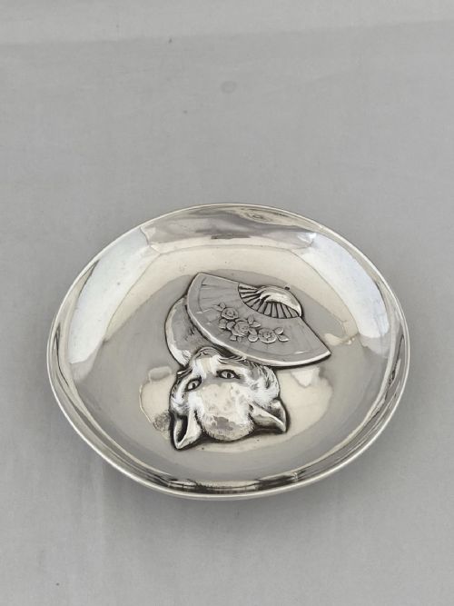 STERLING SILVER JEWELLERY DISH 1883 LONDON JAMES HENNELL ANTIQUE VICTORIAN BOWL - ADDITIONAL PHOTO 9