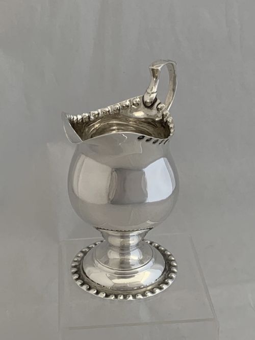 VICTORIAN ANTIQUE STERLING SILVER CREAM JUG 1896 LONDON JOHN RAWLINGS MILK JUG - ADDITIONAL PHOTO 2