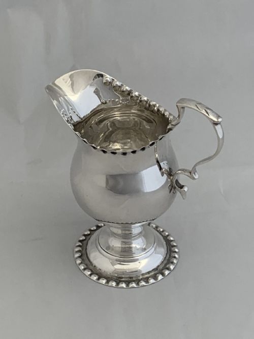 VICTORIAN ANTIQUE STERLING SILVER CREAM JUG 1896 LONDON JOHN RAWLINGS MILK JUG - ADDITIONAL PHOTO 8