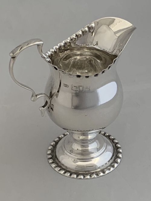 VICTORIAN ANTIQUE STERLING SILVER CREAM JUG 1896 LONDON JOHN RAWLINGS MILK JUG - ADDITIONAL PHOTO 10