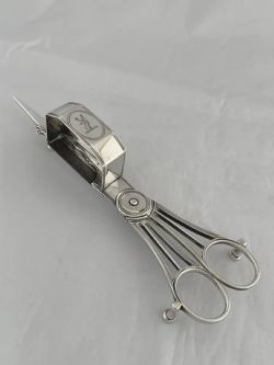 STERLING SILVER WICK TRIMMERS 1796 LONDON WILKES BOOTH ANTIQUE SILVER GEORGIAN