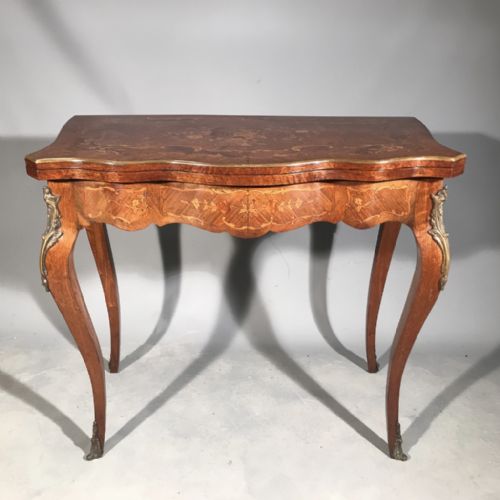 SUPERB FRENCH MARQUETRY INLAID CONSOLE TABLE - ADDITIONAL PHOTO 3