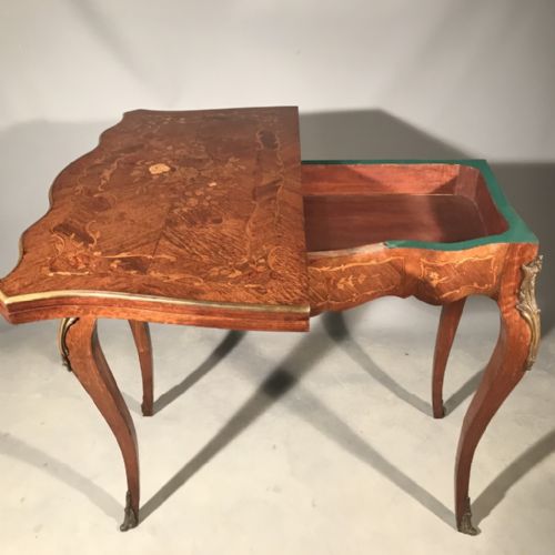SUPERB FRENCH MARQUETRY INLAID CONSOLE TABLE - ADDITIONAL PHOTO 6