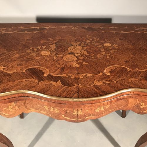 SUPERB FRENCH MARQUETRY INLAID CONSOLE TABLE - ADDITIONAL PHOTO 7