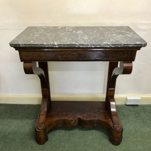 quality french empire console table with marble - CATEGORY: ANTIQUE TABLES - DATED 1860