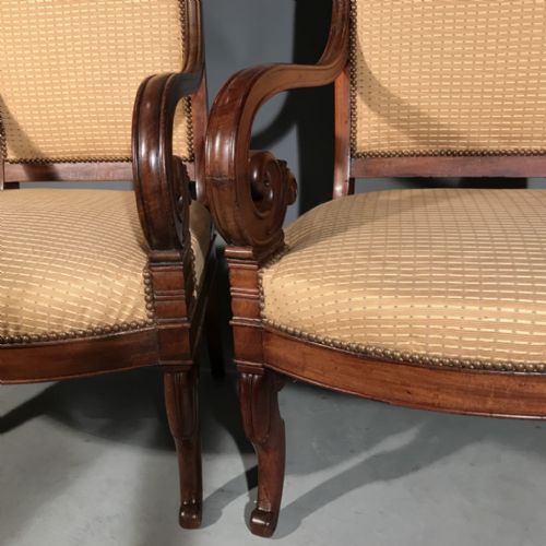 PAIR OF FRENCH EMPIRE ARMCHAIRS - ADDITIONAL PHOTO 2