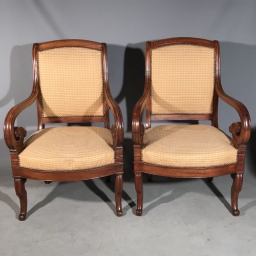 PAIR OF FRENCH EMPIRE ARMCHAIRS - ADDITIONAL PHOTO 3