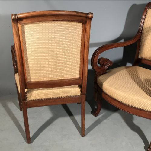 PAIR OF FRENCH EMPIRE ARMCHAIRS - ADDITIONAL PHOTO 5