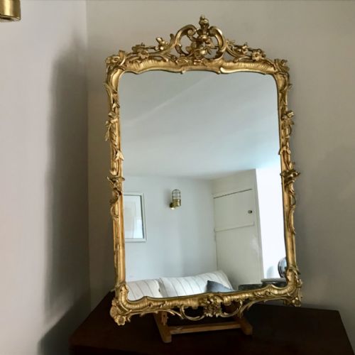 late c18th french gilt mirror - CATEGORY: ANTIQUE MIRRORS - DATED 1800