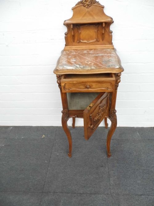 FRENCH WALNUT BEDSIDE CABINETS - ADDITIONAL PHOTO 1