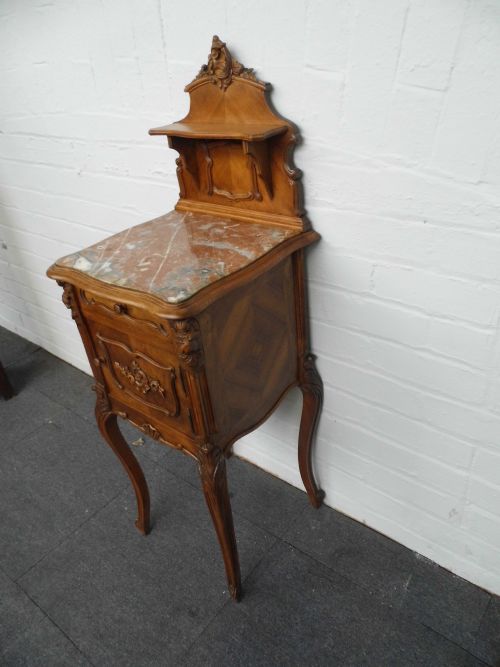 FRENCH WALNUT BEDSIDE CABINETS - ADDITIONAL PHOTO 4