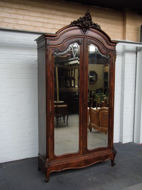 french rosewood armoire - CATEGORY: ANTIQUE WARDROBES - DATED 1880