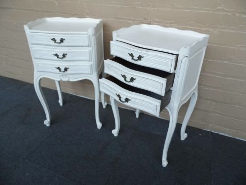 PAIR OF FRENCH PAINTED BEDSIDE CABINETS - ADDITIONAL PHOTO 1